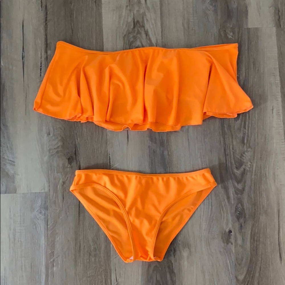 Orange Off the Shoulder Bikini